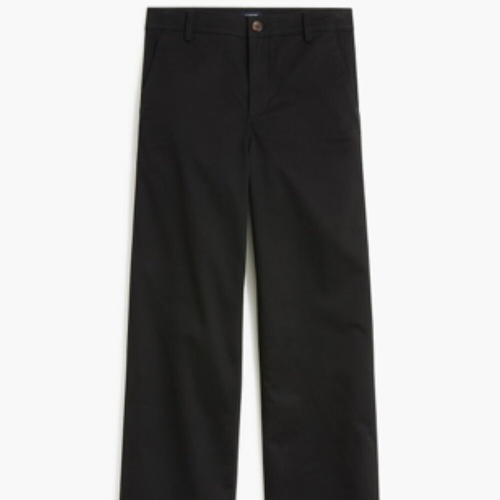 J. Crew wide leg chino pant Size 14 Black NWT